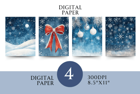 Blue Christmas Digital Paper: A Review for Bloggers and Publishers