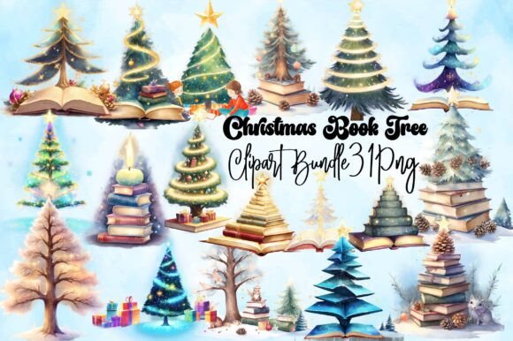 Christmas Book Tree Clipart PNG: A Review for Illustrations