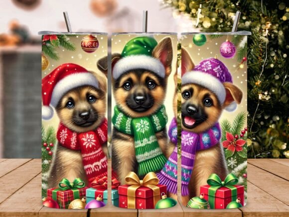 Christmas German Shepherd Tumbler 20oz Embroidery Review