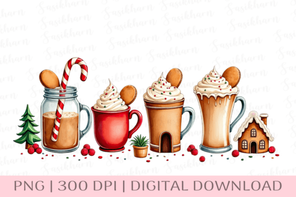 Christmas Hot Cocoa Clipart Holiday Review for Illustrations