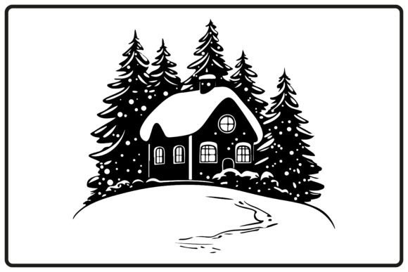 Christmas House Silhouette Forest House Review
