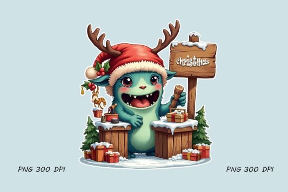 Festive Creature Embraces Christmas Joy: A Practical Review for Illustrations