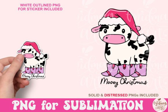 Mooey Christmas Cow Lover Club PNG: A Designer’s Review for Blogging and Illustrations