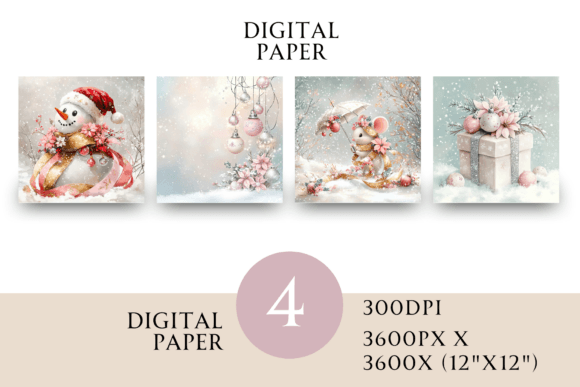 Pastel Pink Square Christmas Paper Review