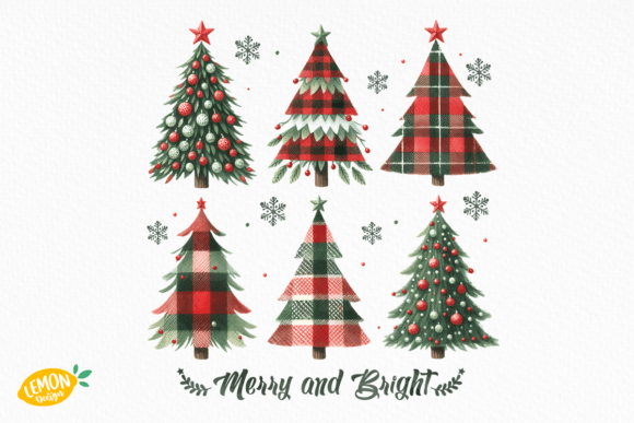 Plaid Christmas Trees PNG Sublimation: A Designer’s Take on Seasonal Illustrations