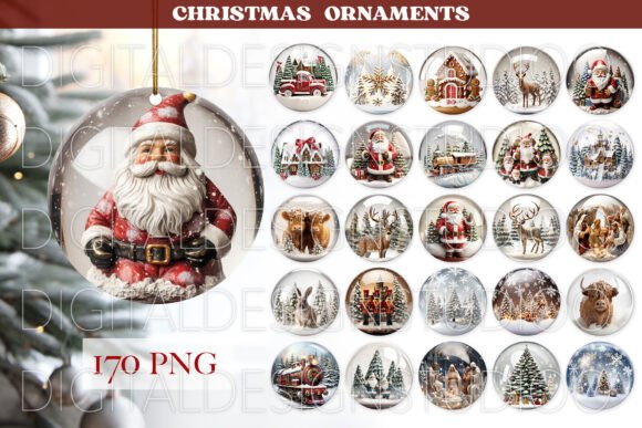 Snow Globe Christmas Ornaments Png Illustrations Review